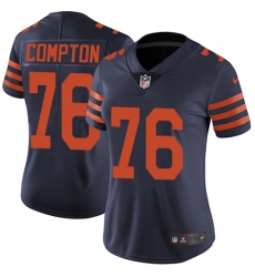 Women's Nike Chicago Bears #76 Tom Compton Navy Blue Alternate Vapor Untouchable Limited Player NFL Jersey