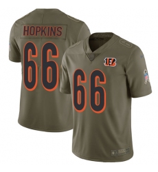 Men's Nike Cincinnati Bengals #66 Trey Hopkins Limited Olive 2017 Salute to Service NFL Jersey