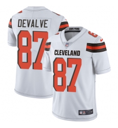 Youth Nike Cleveland Browns #87 Seth DeValve White Vapor Untouchable Limited Player NFL Jersey