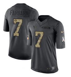 Men's Nike Houston Texans #7 Ka'imi Fairbairn Limited Black 2016 Salute to Service NFL Jersey