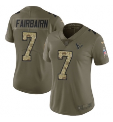 Women's Nike Houston Texans #7 Ka'imi Fairbairn Limited Olive/Camo 2017 Salute to Service NFL Jersey