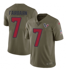 Youth Nike Houston Texans #7 Ka'imi Fairbairn Limited Olive 2017 Salute to Service NFL Jersey