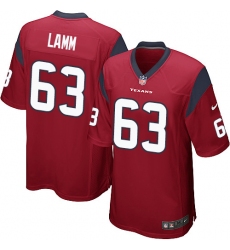 Men's Nike Houston Texans #63 Kendall Lamm Game Red Alternate NFL Jersey