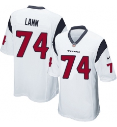 Men's Nike Houston Texans #74 Kendall Lamm Game White NFL Jersey