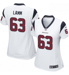 Women's Nike Houston Texans #63 Kendall Lamm Game White NFL Jersey
