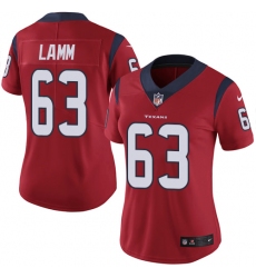 Women's Nike Houston Texans #63 Kendall Lamm Red Alternate Vapor Untouchable Limited Player NFL Jersey