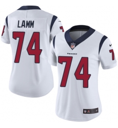 Women's Nike Houston Texans #74 Kendall Lamm White Vapor Untouchable Limited Player NFL Jersey