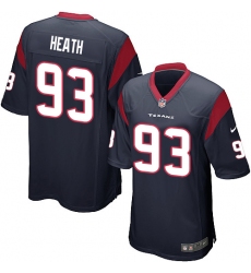 Men's Nike Houston Texans #93 Joel Heath Game Navy Blue Team Color NFL Jersey