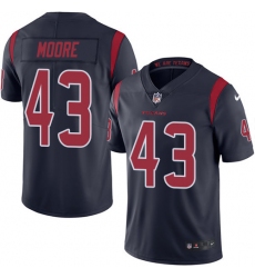 Men's Nike Houston Texans #43 Corey Moore Elite Navy Blue Rush Vapor Untouchable NFL Jersey