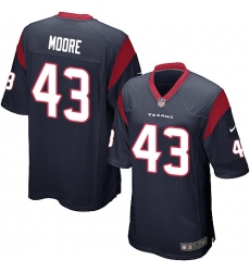 Men's Nike Houston Texans #43 Corey Moore Game Navy Blue Team Color NFL Jersey