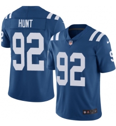 Youth Nike Indianapolis Colts #92 Margus Hunt Royal Blue Team Color Vapor Untouchable Elite Player NFL Jersey