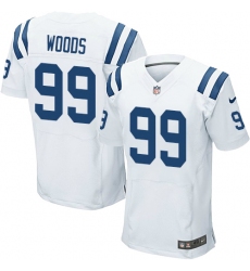 Men's Nike Indianapolis Colts #99 Al Woods Elite White NFL Jersey
