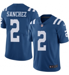 Men's Nike Indianapolis Colts #2 Rigoberto Sanchez Limited Royal Blue Rush Vapor Untouchable NFL Jersey