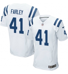 Men's Nike Indianapolis Colts #41 Matthias Farley Elite White NFL Jersey