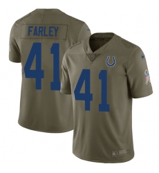 Youth Nike Indianapolis Colts #41 Matthias Farley Limited Olive 2017 Salute to Service NFL Jersey