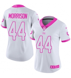 Women's Nike Indianapolis Colts #44 Antonio Morrison Limited White/Pink Rush Fashion NFL Jersey