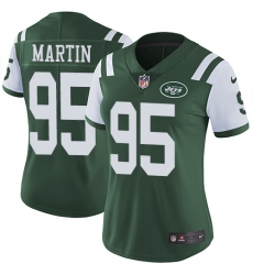 Women's Nike New York Jets #95 Josh Martin Green Team Color Vapor Untouchable Limited Player NFL Jersey