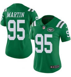 Women's Nike New York Jets #95 Josh Martin Limited Green Rush Vapor Untouchable NFL Jersey