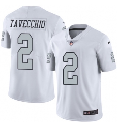 Men's Nike Oakland Raiders #2 Giorgio Tavecchio Elite White Rush Vapor Untouchable NFL Jersey