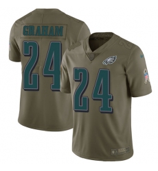 Youth Nike Philadelphia Eagles #24 Corey Graham Limited Olive 2017 Salute to Service NFL Jersey