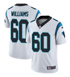 Men's Nike Carolina Panthers #60 Daryl Williams White Vapor Untouchable Limited Player NFL Jersey