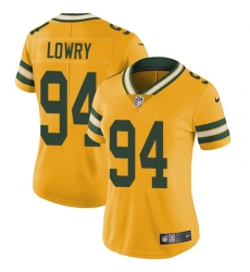 Women's Nike Green Bay Packers #94 Dean Lowry Limited Gold Rush Vapor Untouchable NFL Jersey