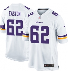 Men's Nike Minnesota Vikings #62 Nick Easton Game White NFL Jersey