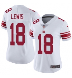 Women's Nike New York Giants #18 Roger Lewis White Vapor Untouchable Limited Player NFL Jersey