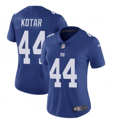 Women's Nike New York Giants #44 Doug Kotar Royal Blue Team Color Vapor Untouchable Limited Player NFL Jersey