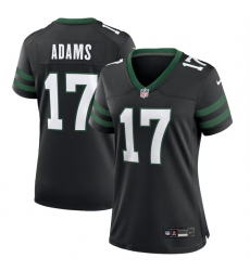 Women's New York Jets #17 Davante Adams Black Stitched Jersey(Run Small)