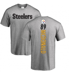 NFL Nike Pittsburgh Steelers #89 Vance McDonald Ash Backer T-Shirt