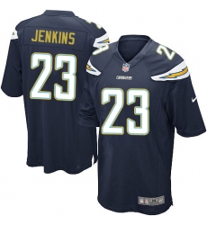 Men's Nike Los Angeles Chargers #23 Rayshawn Jenkins Game Navy Blue Team Color NFL Jersey