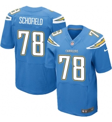 Men's Nike Los Angeles Chargers #78 Michael Schofield Elite Electric Blue Alternate NFL Jersey