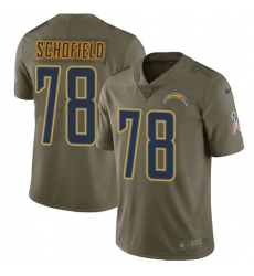Men's Nike Los Angeles Chargers #78 Michael Schofield Limited Olive 2017 Salute to Service NFL Jersey