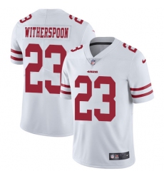 Men's Nike San Francisco 49ers #23 Ahkello Witherspoon White Vapor Untouchable Limited Player NFL Jersey