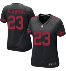 Women's Nike San Francisco 49ers #23 Ahkello Witherspoon Game Black NFL Jersey