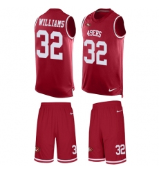 Men's Nike San Francisco 49ers #32 Joe Williams Limited Red Tank Top Suit NFL Jersey