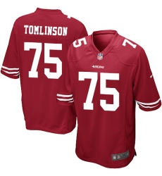 Men's Nike San Francisco 49ers #75 Laken Tomlinson Game Red Team Color NFL Jersey