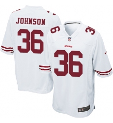 Men's Nike San Francisco 49ers #36 Dontae Johnson Game White NFL Jersey