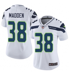 Women's Nike Seattle Seahawks #38 Tre Madden White Vapor Untouchable Limited Player NFL Jersey