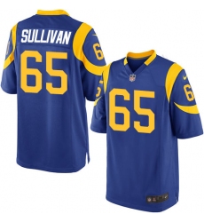 Men's Nike Los Angeles Rams #65 John Sullivan Game Royal Blue Alternate NFL Jersey