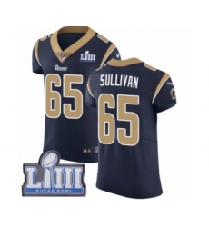 Men's Nike Los Angeles Rams #65 John Sullivan Navy Blue Team Color Vapor Untouchable Elite Player Super Bowl LIII Bound NFL Jersey