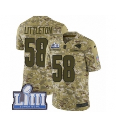 Men's Nike Los Angeles Rams #58 Cory Littleton Limited Camo 2018 Salute to Service Super Bowl LIII Bound NFL Jersey