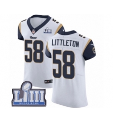 Men's Nike Los Angeles Rams #58 Cory Littleton White Vapor Untouchable Elite Player Super Bowl LIII Bound NFL Jersey