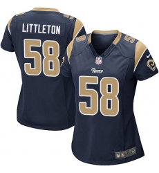 Women's Nike Los Angeles Rams #58 Cory Littleton Game Navy Blue Team Color NFL Jersey