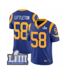 Youth Nike Los Angeles Rams #58 Cory Littleton Royal Blue Alternate Vapor Untouchable Limited Player Super Bowl LIII Bound NFL Jersey