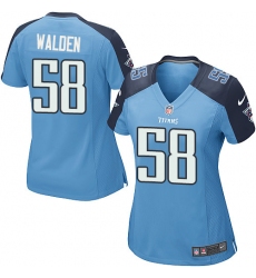 Women's Nike Tennessee Titans #58 Erik Walden Game Light Blue Team Color NFL Jersey