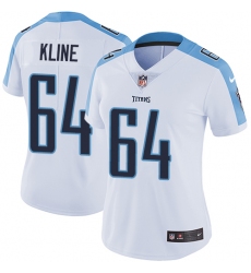 Women's Nike Tennessee Titans #64 Josh Kline White Vapor Untouchable Elite Player NFL Jersey