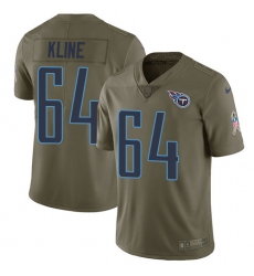 Youth Nike Tennessee Titans #64 Josh Kline Limited Olive 2017 Salute to Service NFL Jersey