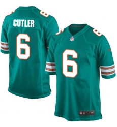 Men's Nike Miami Dolphins #6 Jay Cutler Game Aqua Green Alternate NFL Jersey